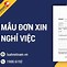 Mẫu Đơn Xin Nghỉ Việc Ở Công Ty